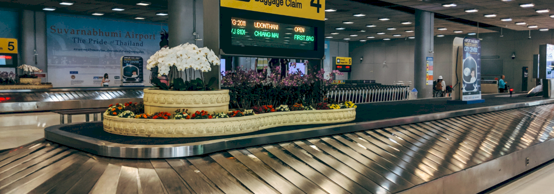 Gepäckband am Flughafen 