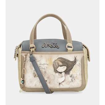 Memories Bowlingtasche Beige Blau