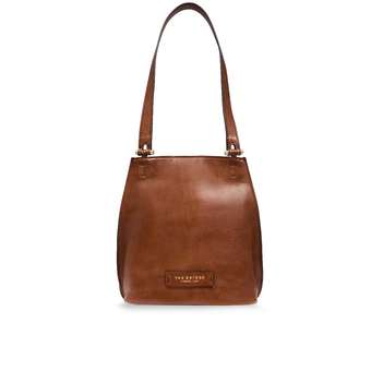 Leder Story Donna Bucket Bag Marrone 14