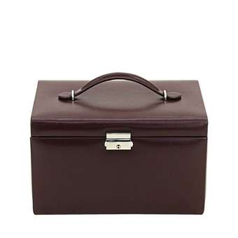 Schmuckkasten Leder Classico Weinrot