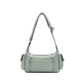 Lila Crossbody S Leder Forest Green
