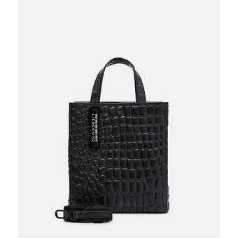 Paper Bag Tote S Croco black