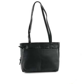 21 Schultertasche Black