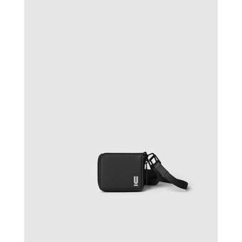 ROUND WALLET mit Riemen Black